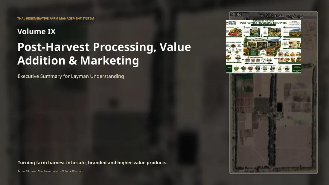 TRFMS Volume IX: Post-Harvest Processing, Value Addition & Marketing