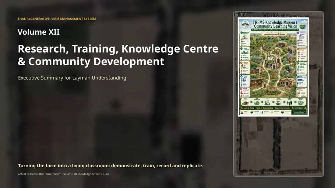 TRFMS Volume XII: Research, Training, Knowledge Centre & Community Development